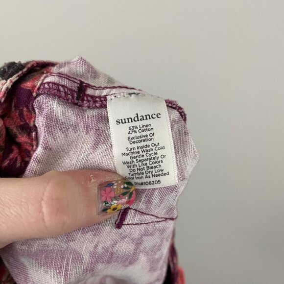 Sundance Kalini Linen Blend Batik Floral Shorts Size Medium Petite - Picture 4 of 6